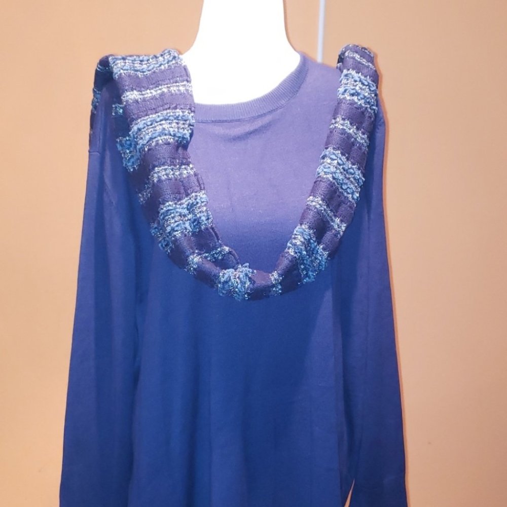 Plus Size Navy blue cowl neck sweater NWT size 2x